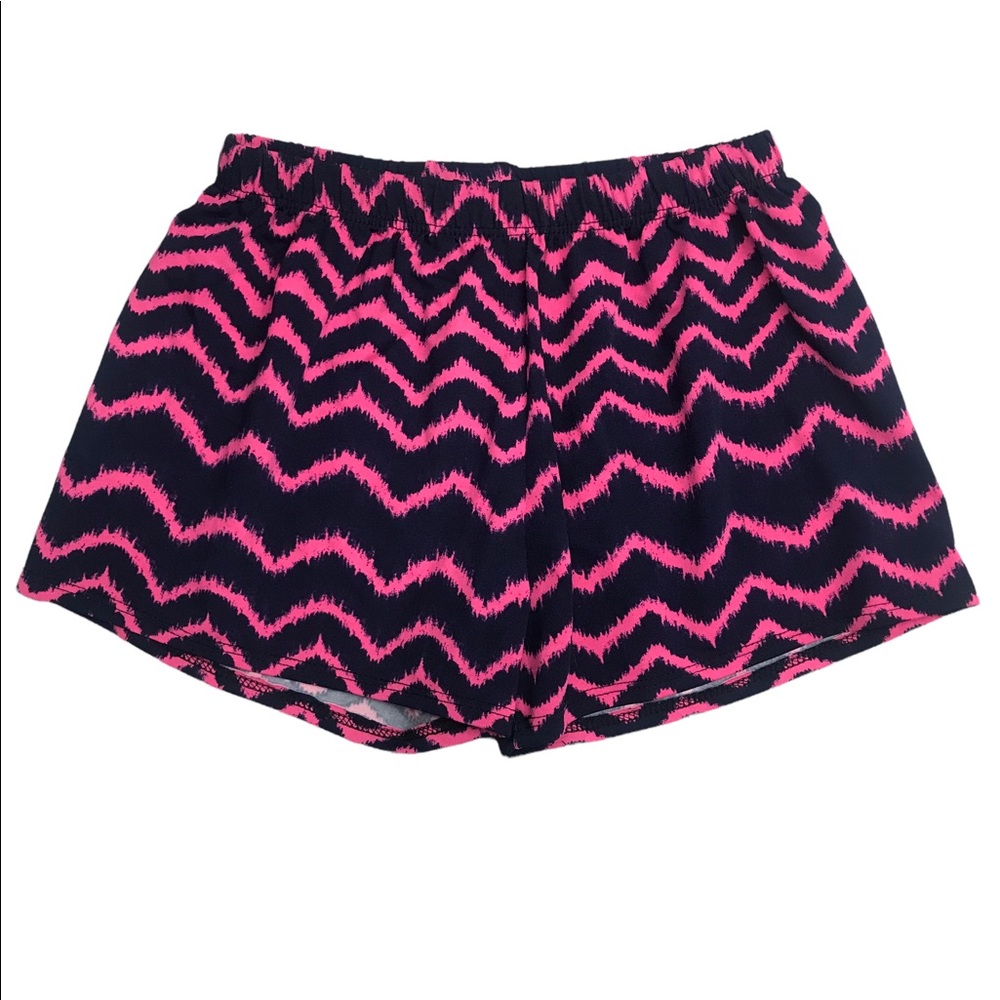 Cheryl Kids Creations Blue & Pink Chevron Shorts